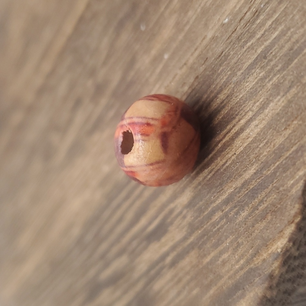 Tiki sunrise patterned‎ bead charm